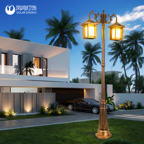 Fengming high pole solar garden lights waterproof and rust-proof simple outdoor garden villa landscape lawn lamps lighting