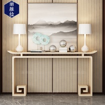 New Chinese Solid Wood Strips Case Door Hall Zen Willi Genguan Terrace Fashion Accessories Cabinet Dining Side Cabinet Hotel Villa Furnishings