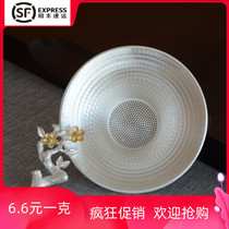 Tea leak sterling silver 999 plum flower pure handmade tea filter creative tea filter silver tea set tea drain silverware Tea Sea