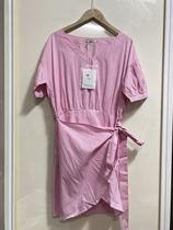 Money loss clearance shirt skirt pink vertical stripe design dress