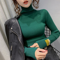 High collar bottoming sweater ladies wear 2019 autumn and winter new foreign style fashion padded slim pullover sweater tide