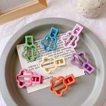 Han Edition Children Hair Clip Candy Color Frosted Flowers Hair Clip Girl Side Clip Hair Clip Liu Haiclip Subnet Red Headgear