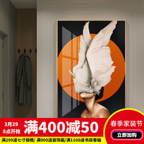 Modern light extravagant style Xuanguan Atmosphere Beauty Decorative Painting Aisle Fresco Nordic Sofa background wall Living room hanging painting