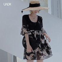 Swimsuit Woman Conservative Big Code Fat Mm Fairy Crane Day Series Three Sets Supersens Sexy Veil Three-Point Bikini