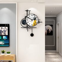 Zuno net red wall clock living room Nordic home clock fashion modern simple personality creative light luxury decoration hanging wall