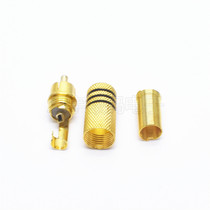 Gilded lotus head free of welding audio-video plug RCA head AV plug AV head monitor head pickup connector