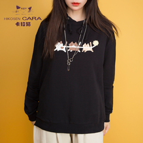 HIKOSEN CARA CARA CAT Japanese long-sleeved HOODED SWEATER FEMALE VJK20-008M 10 27 NEW LIVE