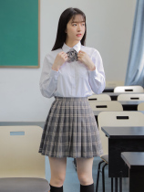 Japanese jk uniform Summer female student white shirt pleated skirt College style high school graduation class uniform School uniform set