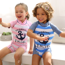 Export UK childrens buoyant swimsuit girl baby swimsuit boy uv sunscreen surf suit quick-drying