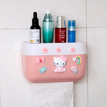 Toilet toilet toilet toilet tissue box creative cute Nordic ins punch-free multifunctional storage toilet paper box