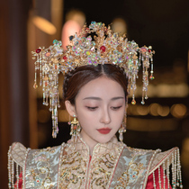 Chinese crested Canopy Atmosphere Gorgeous Classical Show and Superior Ancient Clothing Hair Accessories Suit Palace National Wind Wedding Headwear