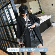 (5 fold) suit jacket woman loose Korean version 2020 spring autumn new port wind retro 100 lap chic little west suit