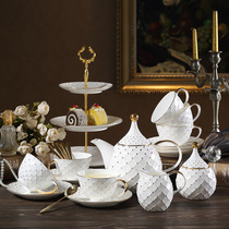 15-head afternoon tea tea set set tea cup black tea cup European bone china coffee set coffee cup saucer gift box