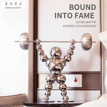 Simple modern stainless steel ornaments living room TV cabinet home decorations desk boutique wine cabinet porch furnishings