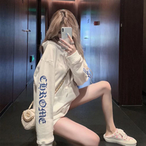 2021 New French autumn small fragrant wind long sleeve hooded ladies sweater jacket design sense niche coat women