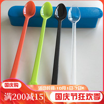 Sand Ice Spoon Disposable Milk Tea Long Handle Spoon Dessert Spoon Separate Packaging Creative Longer Smoothie Spoon