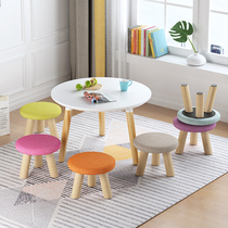Net red small stool home solid wood small round stool childrens small square stool baby cloth small chair creative small bench