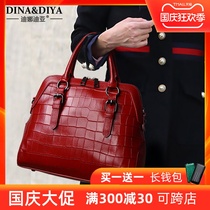 Leather women bag 2021 New Fashion red handbag texture head layer cowhide bag ladies large capacity Hand bag
