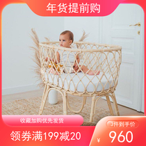 Ins Nordic Baby Sleeping Basket Natural Environmental Protection Baby Bed Indonesia True Teng Home Baby Bed Japanese baby Bed