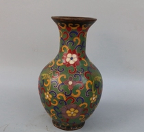 Ancient Play Collection Imitation Ancient Pure Hand Workmanship Pure Copper Red Copper Jingtai Blue Enamel Pinch Silk Vase Pendulum