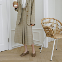 (Limited time 8fold) retro elegant three-dimensional cutting asymmetric design pressed pleated skirt E0319