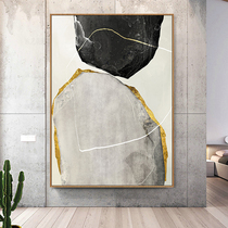 Hand-painted abstract oil painting lucky stone porch entrance aisle hanging painting modern light luxury living room background wall decoration painting