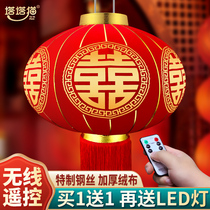 Lantern balcony a pair of outdoor door chandeliers custom Chinese New Wedding led red lantern ornaments Chinese style