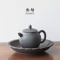Thirty-year rust glaze retro teapot ceramic bubble teapot kung fu tea set pot household filter single pot small teapot