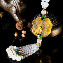 New car pendant creative entry and exit safe glass gourd gourd car pendant Car Rearview mirror hanging jewelry