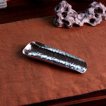 Leisure Yunya toy popular Japanese handmade Zen retro sterling silver hammer pattern tea shovel Tea spoon Tea lotus tea ceremony