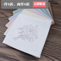 Pure cotton womens handkerchief small square towel handkerchief peony portable cotton sweat-absorbing sweat-wiping handkerchief with gifts custom name