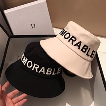 French Custom Fall New Shade Embroidered Letters Bucket Hat Day Tying the Fisherhood Hood Womens Net Red Basin Cap Tide