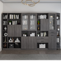 Bookshelves Desk Brief Modern Whole Wall Floor Glass Door Disposal Cabinet Home Bookcase Customizable Children Great Bookcase