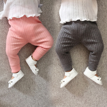 Baby girl baby boy baby outside wearing cotton pants large pp slapped bottom pants child summer fit winter male and female child fall pants 1 year 2