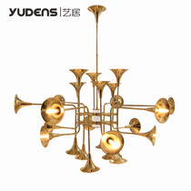 Nordic creative delightfull Poti horn lamp post modern hall simple cafe living room chandelier