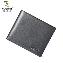Woodpecker teen wallet mens 2022 new fashion students trendy models Korean version of mens head layer of cow leather money clips
