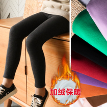 Girls leggings autumn and winter 2021 new Korean version of the velvet warm pants outside the winter pants thickened big child