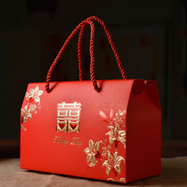 Tianzhiyuan wedding wedding candy return gift bag creative new love double happiness tote bag paper bag large gift box