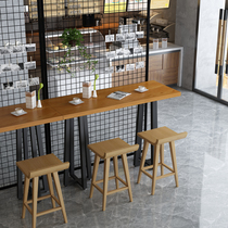 loft American solid wood bar table creative home leisure water Bar Bar Bar high table cafe table and chair combination