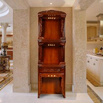 Shrines column cabinet altar gong tai Wood fo ju shen ju wealth cabinet Avalokitesvara cabinet three shrine worship cabinet shen lou shen tai
