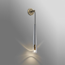 Nordic luxury crystal wall lamp simple post-modern living room background wall lamp bedroom toilet all copper bedside wall lamp