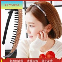 Hairband with toothed diamonds Hairband side clip Headband adult hairpin rhinestone non-slip hairpin hairpin top clip bangs