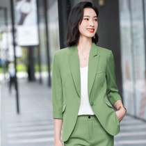  Black high-end blazer womens 2021 spring and summer new professional wear trousers two-piece womens small suit suit