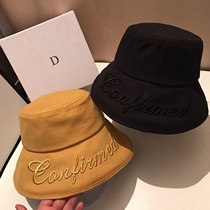 French Custom Retro Alphabet Embroidered Fisherman Hat Lady Spring Casual Big Eaves Cap Outdoor Porn Hood Male