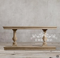 New American solid wood Hyun off table retro to make old French style door hall Decorative Cabinet Living Room Back A Few Original Designs