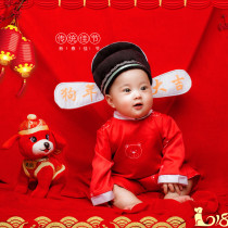 2018 new spring children Photographic clothing Korean version photoshoot Apparel 100 days and a half year dog year themed baby