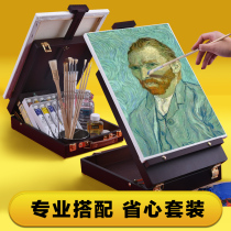 Marley oil painting paint suit oil painting tool oil painting beginners suit 12 color 18 color 24 color 36 color oil painting pen oil painting box Windsor Newton oil painting oil painting tool easel full set