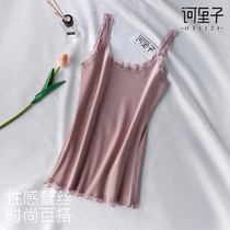 Lace suspender top threaded cotton sweet slim-fit womens cotton inner small vest base shirt womens spring and summer