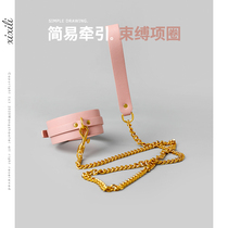 Spice SM strapping criminal furniture collar free custom lettering for men and women Couples k9 shackles for teaching sex