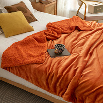 Soft Soft Glutinous Glutinous Lamb Suede Double Layer Small Blanket Thickened Warm Coral Suede Blanket Office Single Nap Quilt